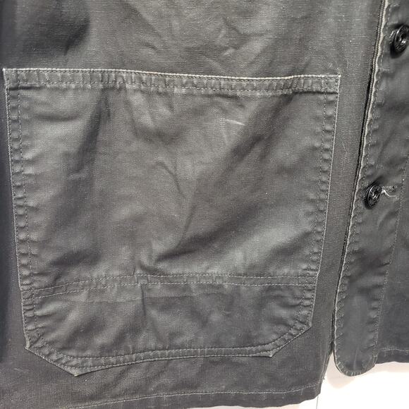 G-STAR Chore Worker Jacket Field Coat Waxed Canvas Black Men's Large - Picture 13 of 16